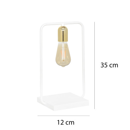 Lampe de chevet SAVO LN1 BLANC 1xE27 - blanc 