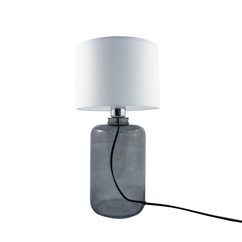 Lampe à poser SAMASUN E27 - fumé / blanc 