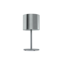 Lampe de bureau BACH E27 grise avec abat-jour en aluminium