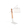 Lampe de bureau EMINENT TL1 E27 - bois / blanc