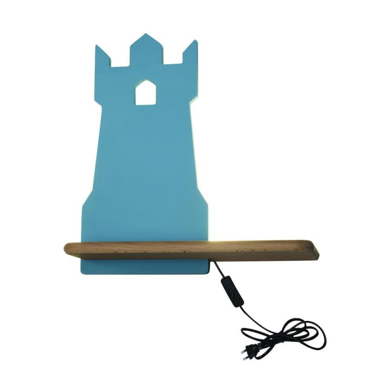 Applique avec étagère KIDS TOWER LED 5W câble 4000K - bleu 