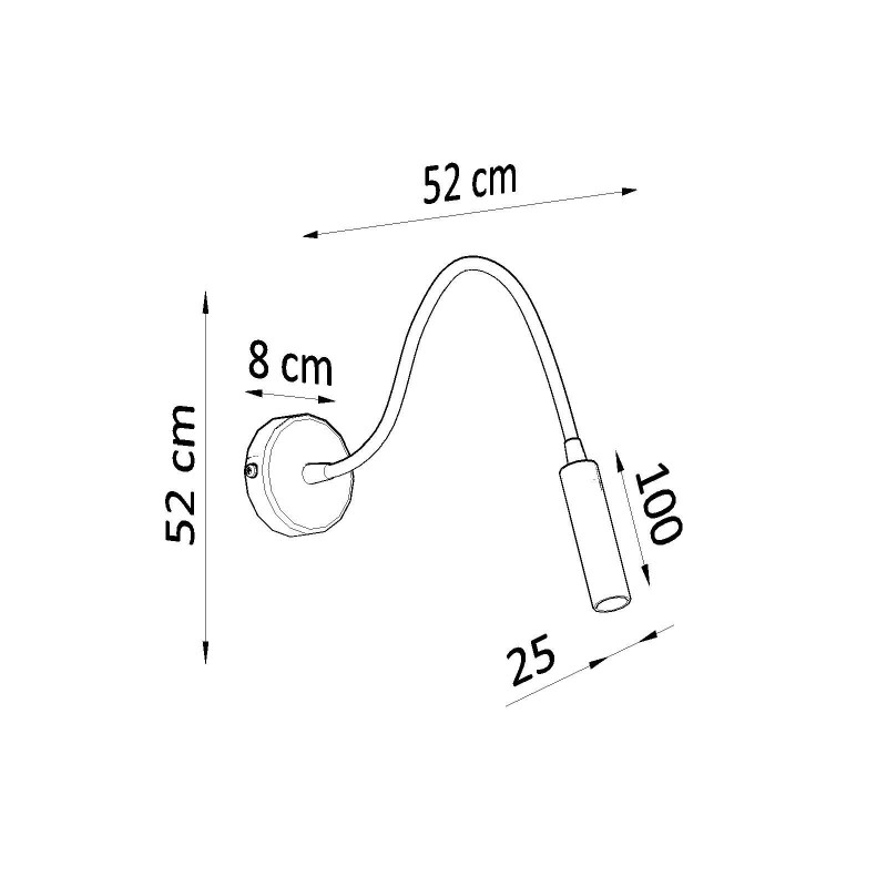 Applique AXIL flex G9 - noir 