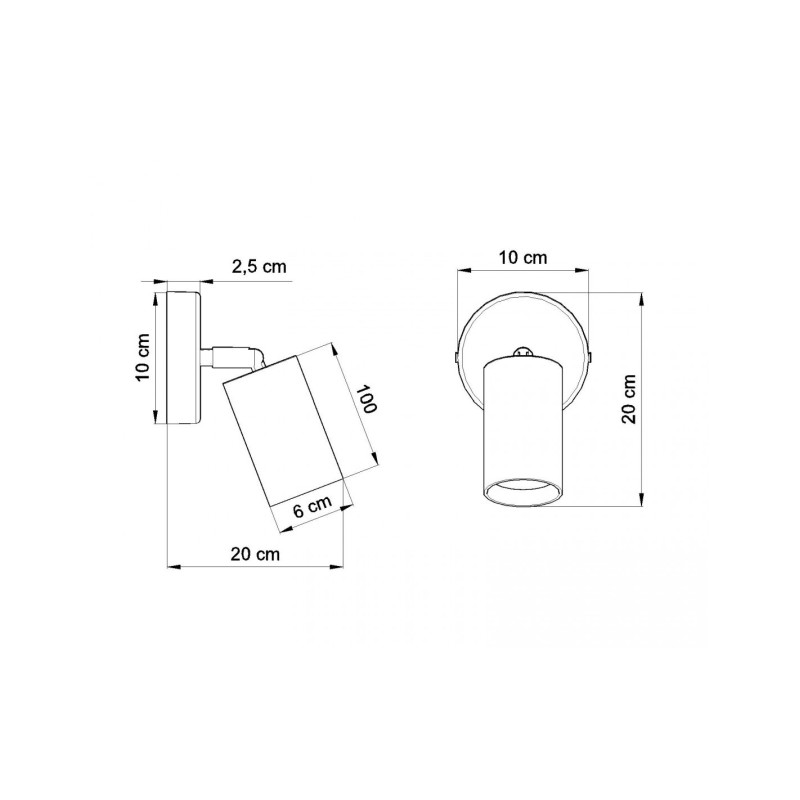 Applique BERG GU10 - bois / chrome 