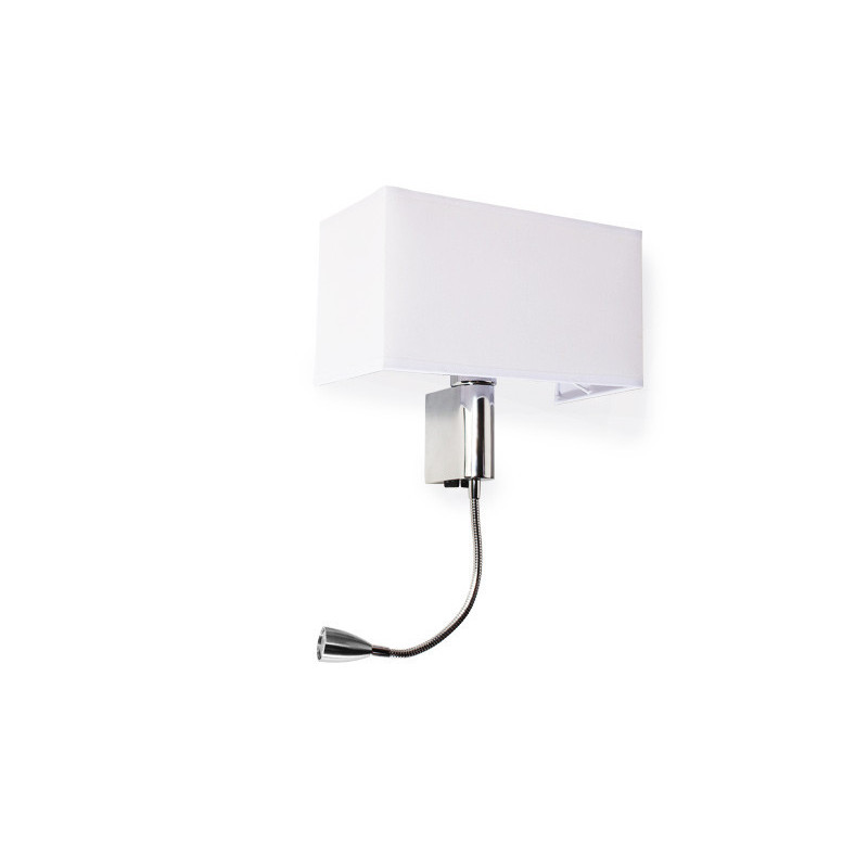 Applique AMADEO Carré LED 3W + E27 - blanc / chrome 