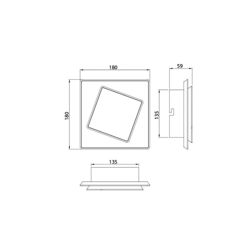 Applique DAKLA LED 12W 3000K - noir 