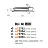 Applique DALI 60 LED 18W 4000K IP44 - noir 