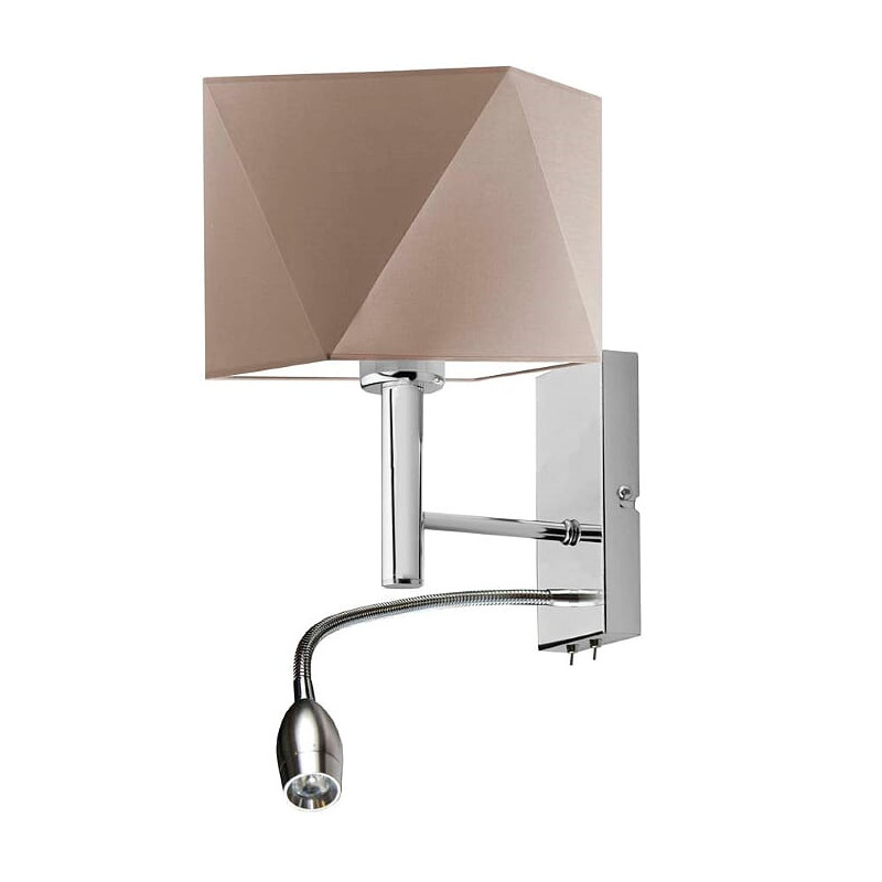 Applique SALEM E27 + LED - chrome / beige 