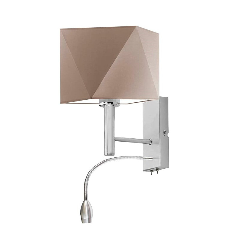 Applique SALEM E27 + LED - acier / beige 