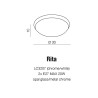 Applique RITA E27 2x20W IP65 blanc, chrome 