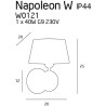Applique NAPOLEON G9 IP44 - chrome / blanc 
