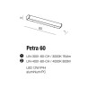 Applique PETRA 60 LED 12W 4000K IP44 chromé 