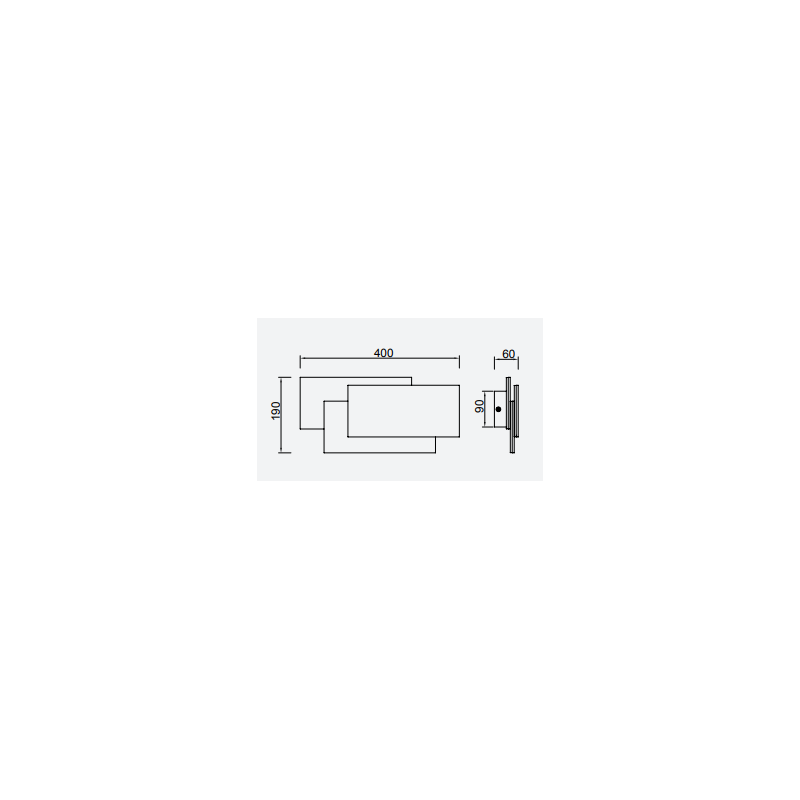 Applique TAHITI LED 36W 3000K - blanc 