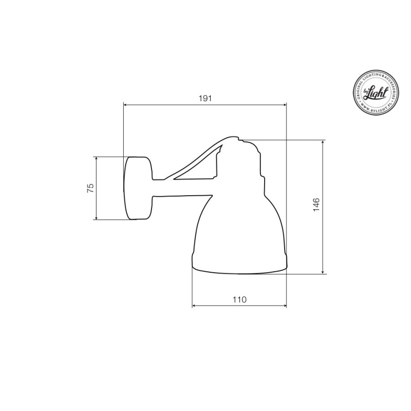 Applique T15 E27 - nickel brossé 