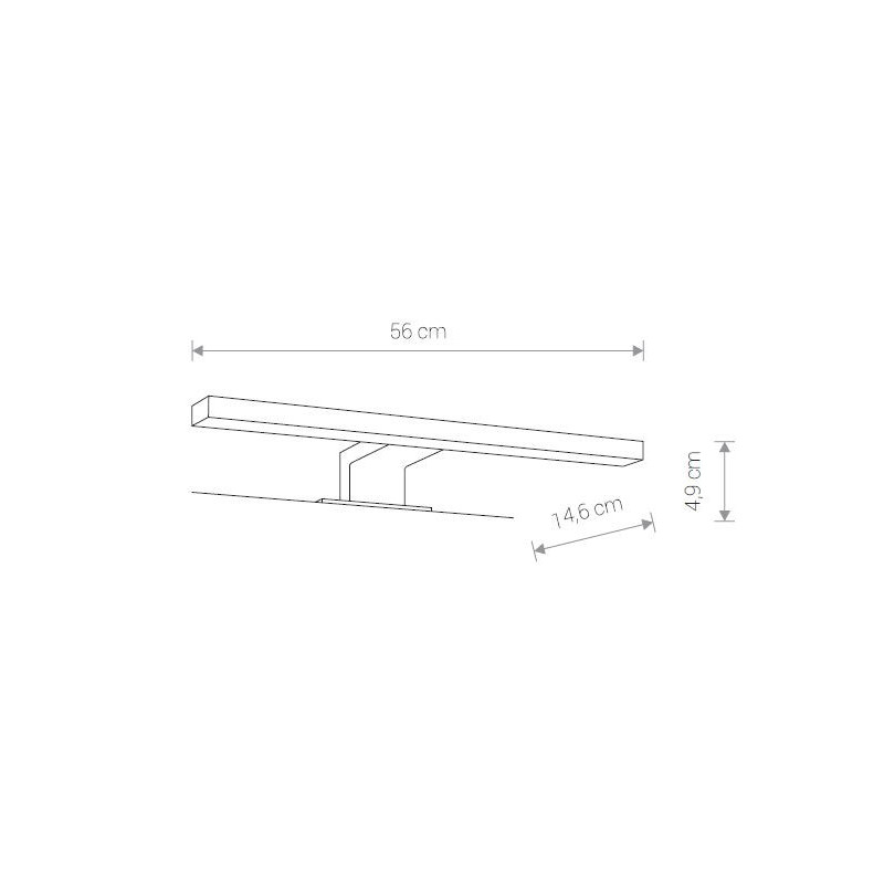 Applique salle de bain MIRROR LED 8W 3000K IP44 - chrome 