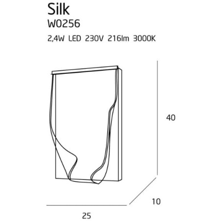 Applique SILK LED 2.4W 3000K - chrome / transparent 