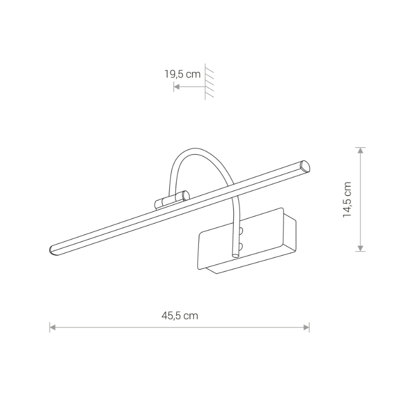 Applique GIOTTO BRASS S LED 8W 3000K - laiton antique 