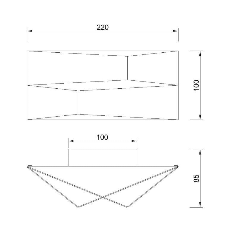 Applique FUJI LED 10W 3000K - noir 