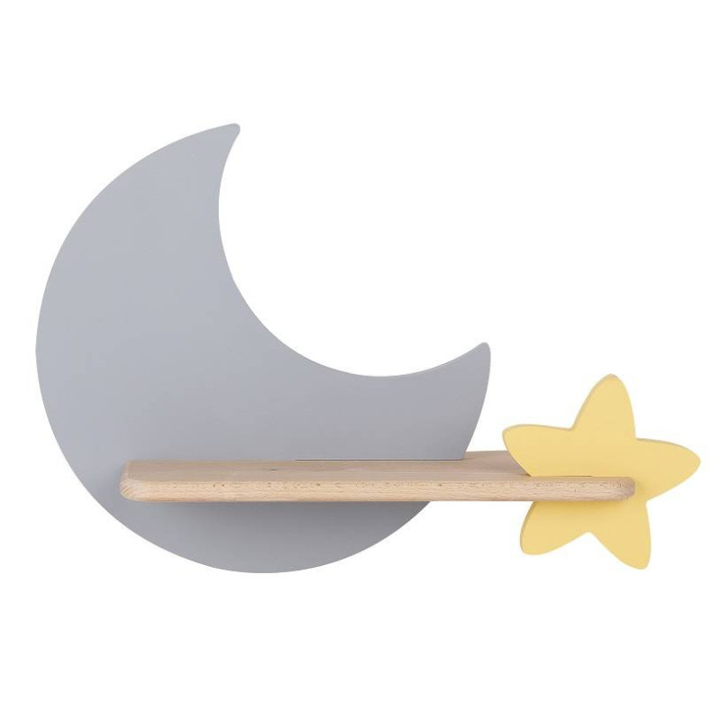 Applique murale avec étagère KIDS MOON LED 5W 4000K - gris 