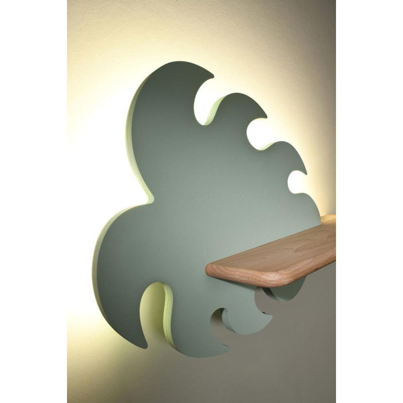 Applique murale avec étagère KIDS MONSTERA LED 5W 4000K - vert 