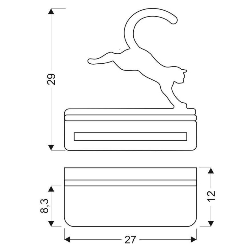 Applique murale CAT 21-75642 LED 5W 4000K - noir / bois 