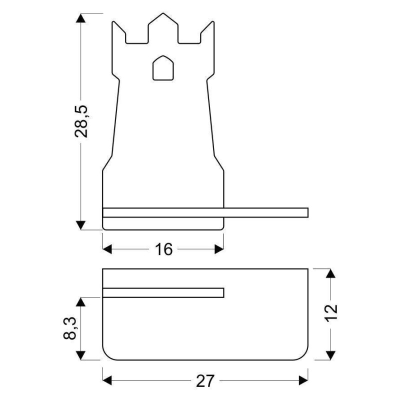 Applique murale avec étagère KIDS TOWER LED 5W 4000K - noir 