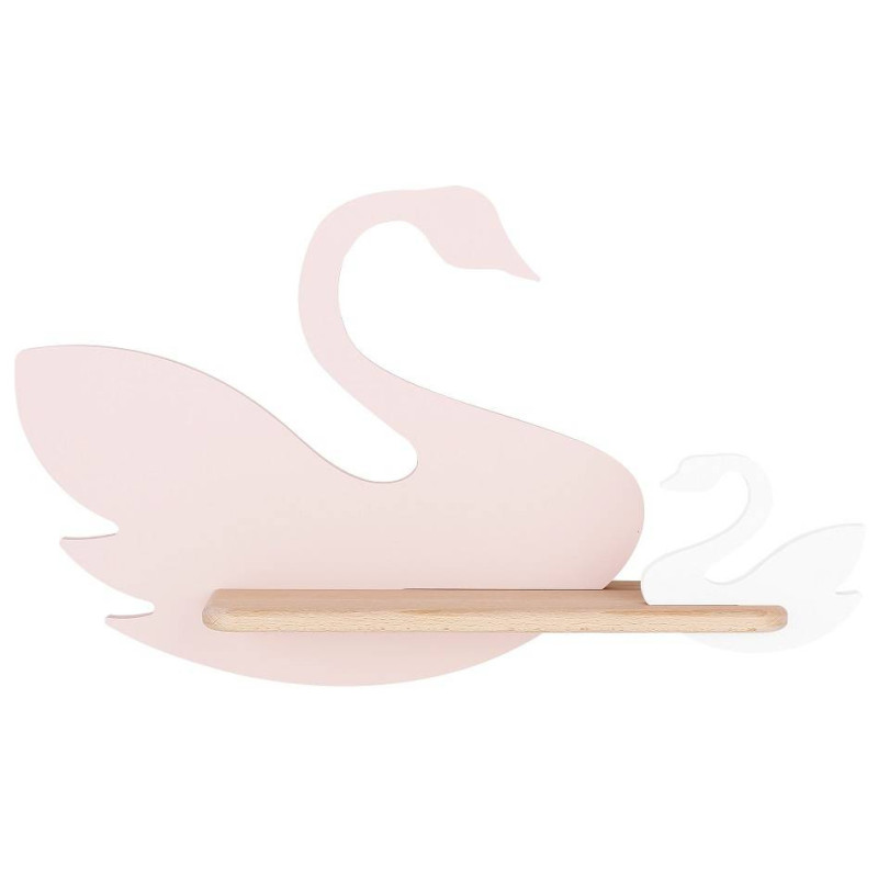 Applique murale avec étagère KIDS SWAN LED 5W 4000K - rose 