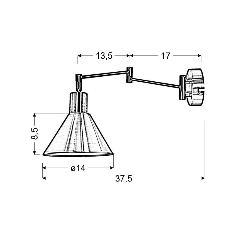 Applique mobile COPENHAGEN E14 - patine 