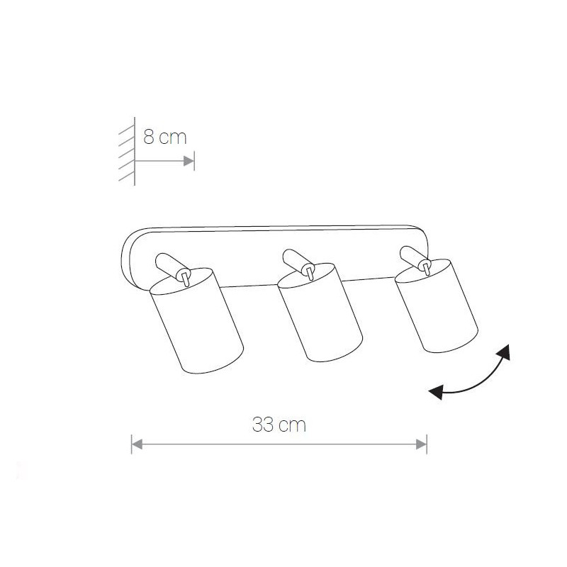 Applique murale EYE SPOT III 3xGU10 - graphite 