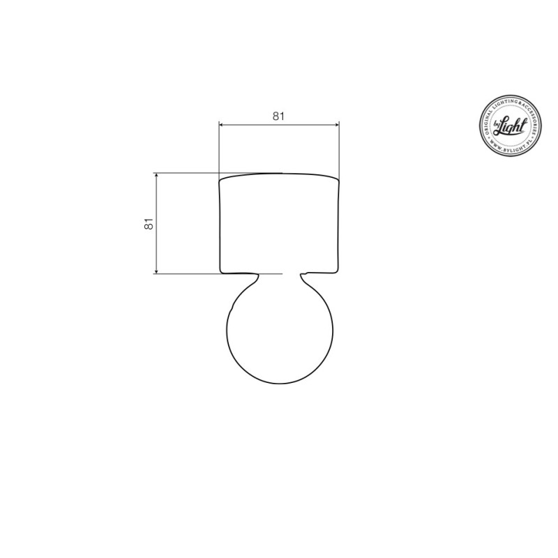 Applique LOFT T25 E27 - acier brut 