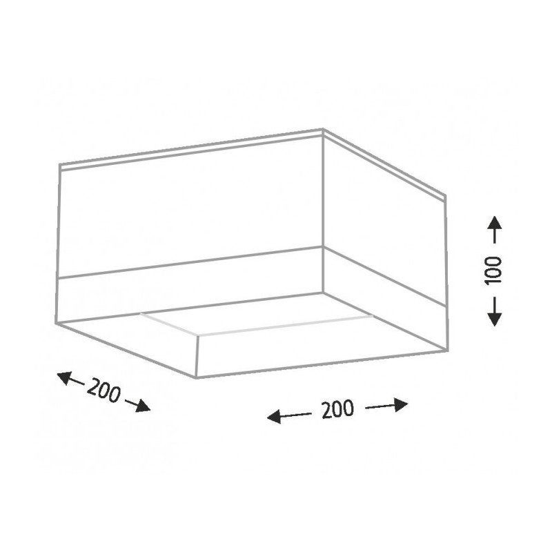 Plafonnier TOSA 7070 LED 15W - blanc 