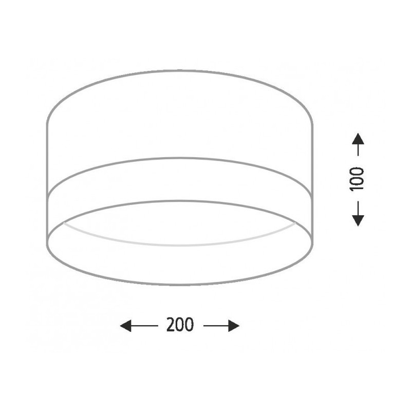 Plafonnier TOSA 1182 GX53 - blanc 