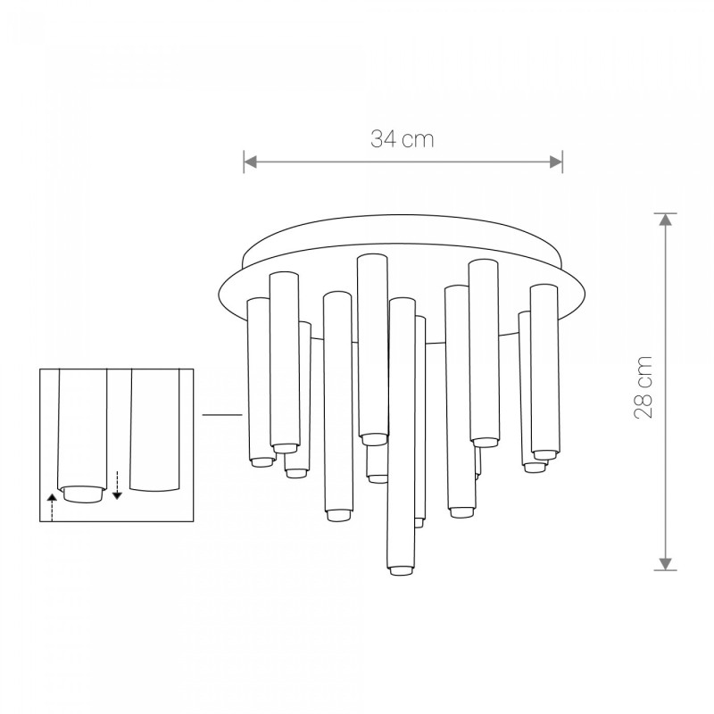 Plafonnier STALACTITE 13xG9 - blanc 