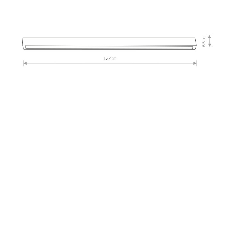 Plafonnier STRAIGHT L 120 LED T8 22W 3000K - graphite 