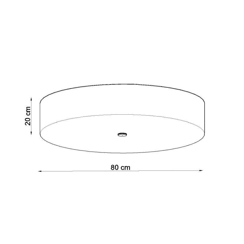 Plafonnier SKALA 80cm 6xE27 - blanc 