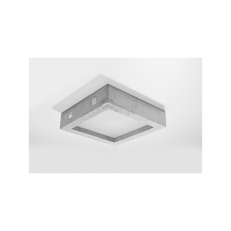 Plafonnier LED béton RIZA 18W 3000K - gris 