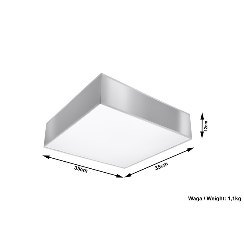 Plafonnier HORUS 35 E27 - gris 