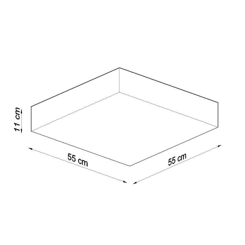 Plafonnier HORUS 55 4xE27 - gris 