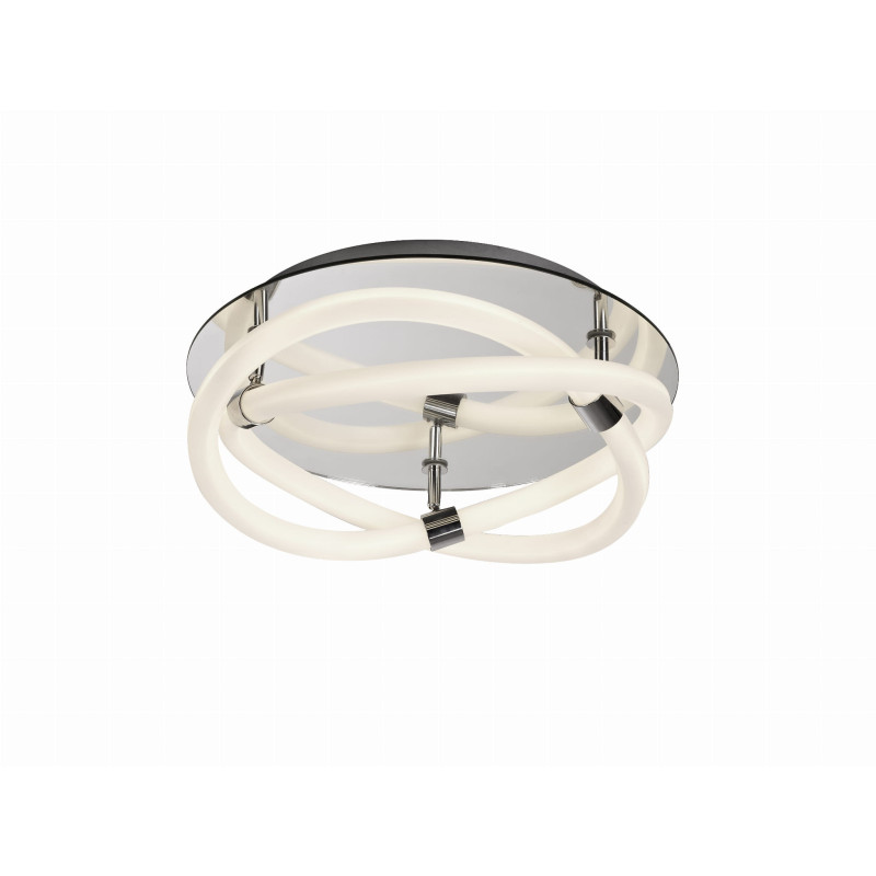 Plafonnier INFINITY LINE LED 30W 3000K - chrome / blanc 