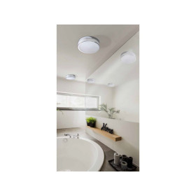 Plafonnier salle de bain design FUEVA 5 SQUARE LED 20W 3000K IP44 - chrome