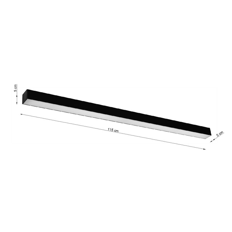 Plafonnier PINNE LED 38W 3000K - noir 