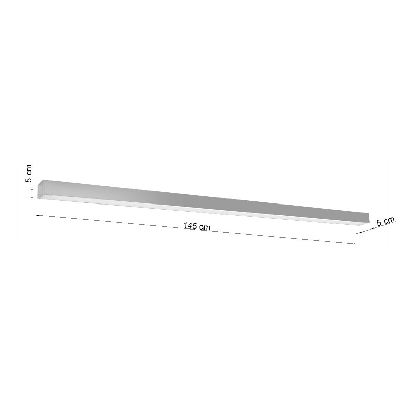 Plafonnier PINNE LED 48W 4000K - aluminium 