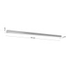 Plafonnier PINNE LED 48W 4000K - aluminium 