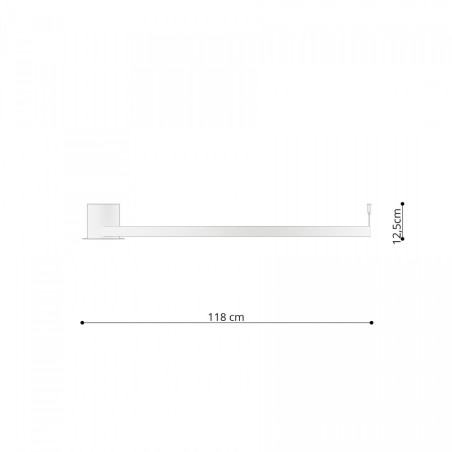 Plafonnier RIO 110cm LED 70W 4000K CRI95 - blanc 