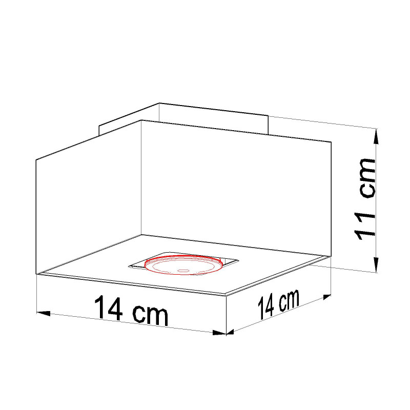 Plafonnier MONO 1 GU10 - blanc 