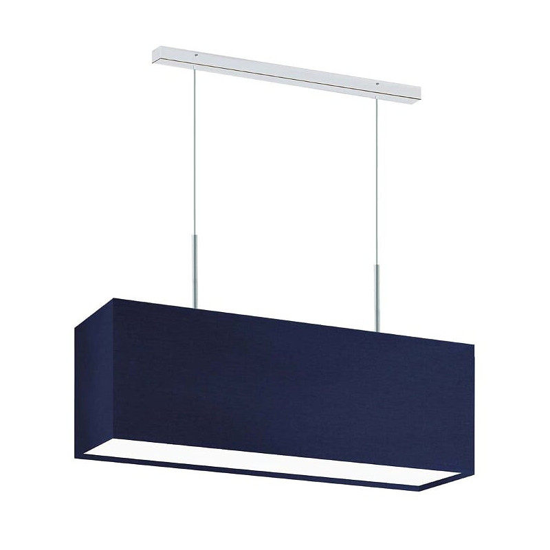 Suspension Abat Jour Design MILOS 2xE27 - chrome / bleu marine