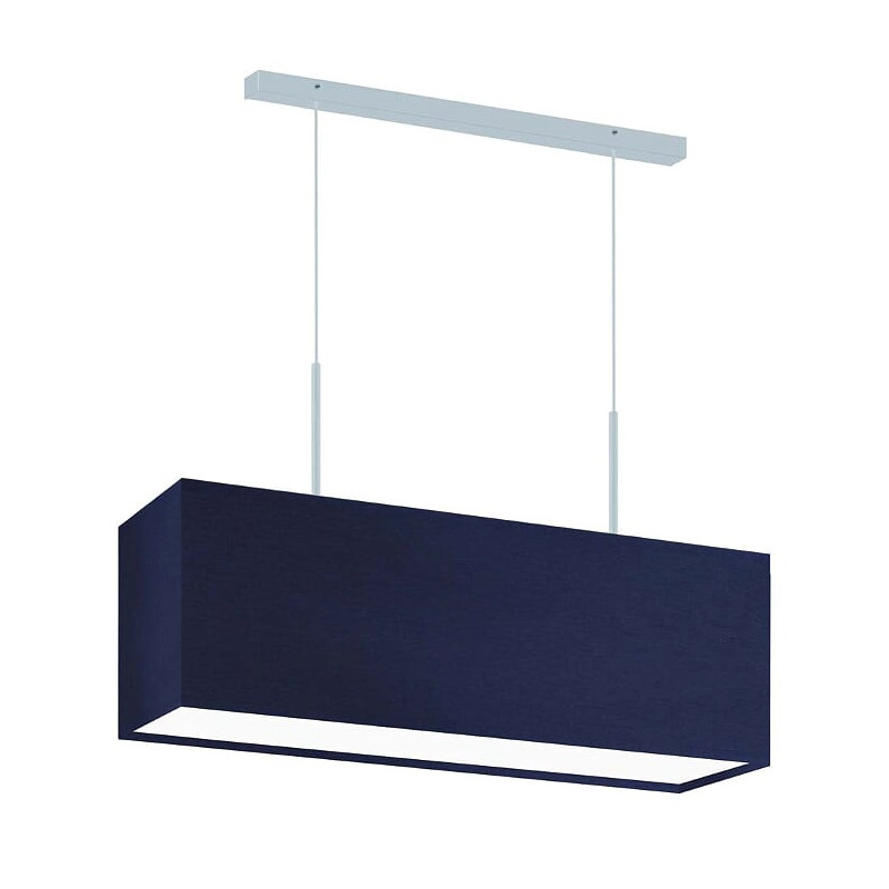 Suspension Abat Jour Design MILOS 2xE27 - argent / bleu marine