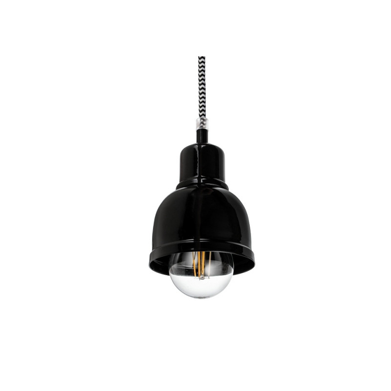 Suspension industrielle Design loft PUNK E27 - noir