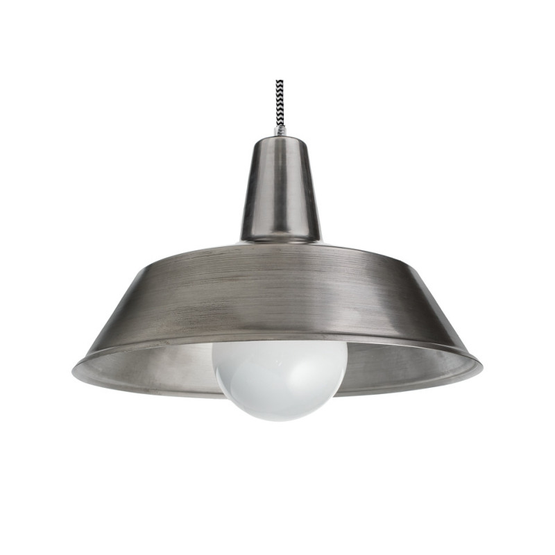 Suspension industrielle Design Loft Blues E27 - nickel satiné