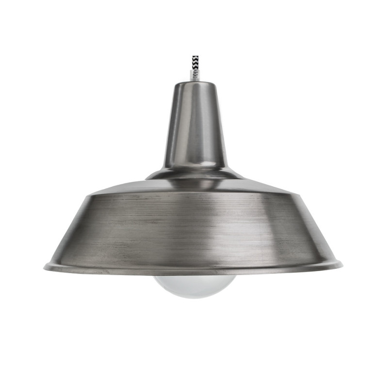 Suspension industrielle Design Loft Blues E27 - nickel satiné