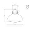 Luminaire Suspension Industriel Loft SOUL 04 E27 - acier brut